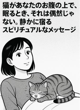 猫があなたのお腹の上で眠るとき、それは偶然じゃない。静かに宿るスピリチュアルなメッセージ