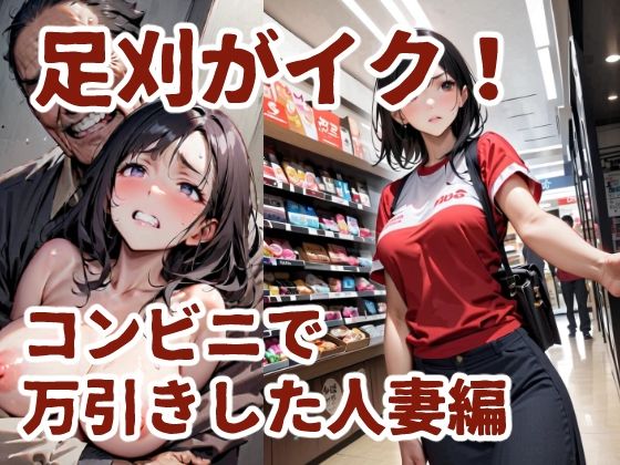 【熟女】足刈がイク！ コンビニで万引きした人妻編｜-