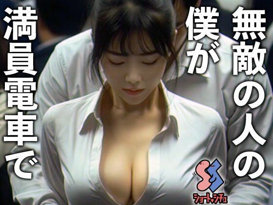 【OL】無敵の人の僕が満員電車で｜-