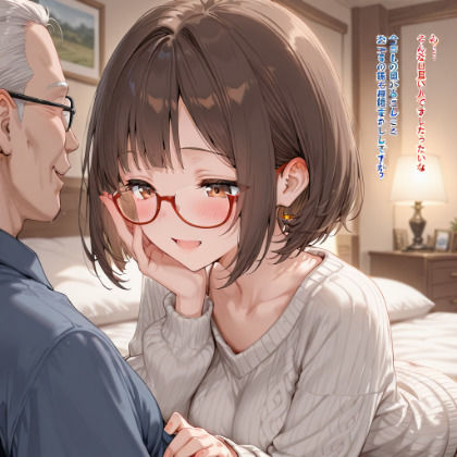 【巨乳】巨乳眼鏡の女の子｜-