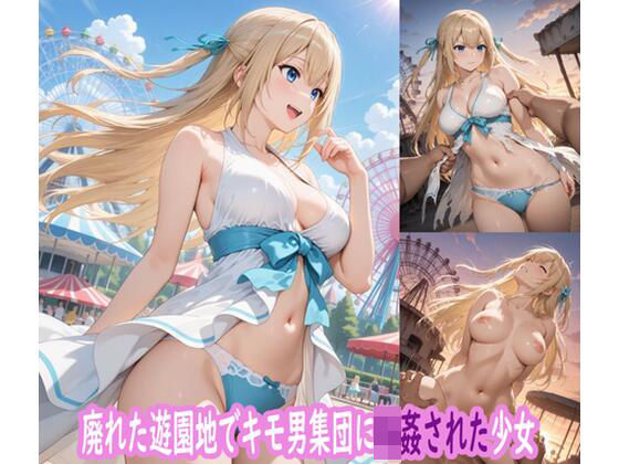 【辱め】廃れた遊園地でキモ男集団に輪●された少女｜-