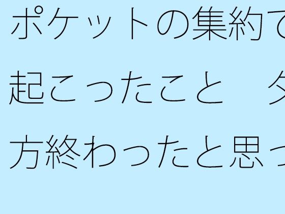 【全年齢向け】ポケットの集約で起こったこと 夕方終わったと思ったらまだそこに・・外で何があったか回想｜-