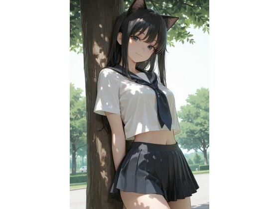 【制服】猫耳JKと木の下で｜-