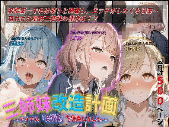 【辱め】三姉妹改造計画〜アイテム「発情薬」を使用しました 〜｜-
