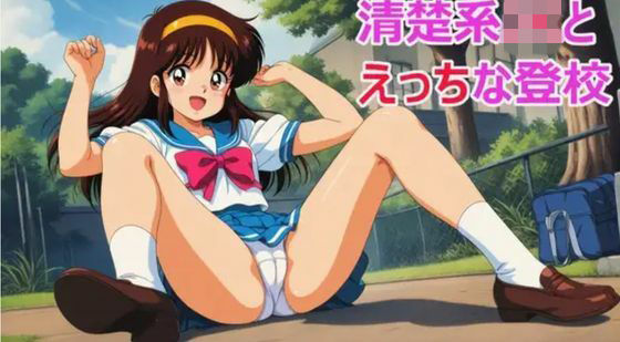 【制服】清楚系JKとエッチな登校｜-