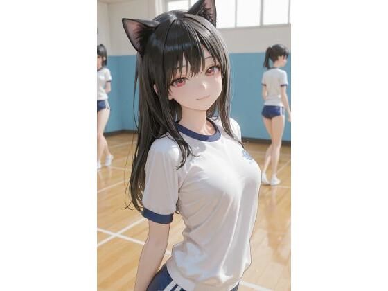 【体操着・ブルマ】猫耳JKと体育館で｜-